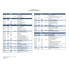 Internal Schedule